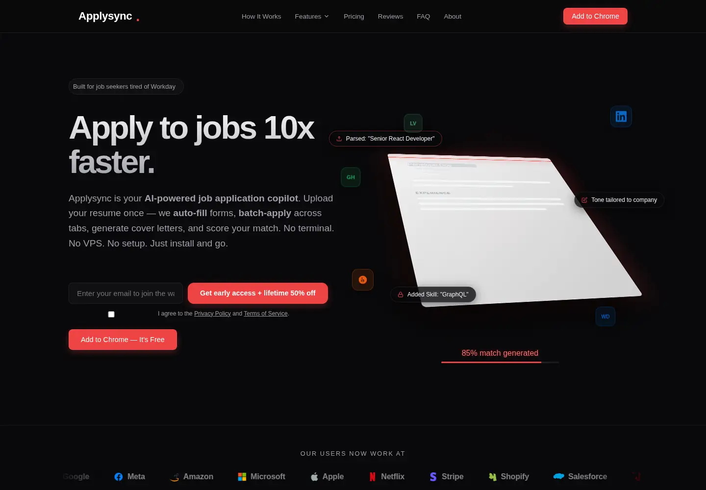 Captured homepage of applysync.online in the current scan