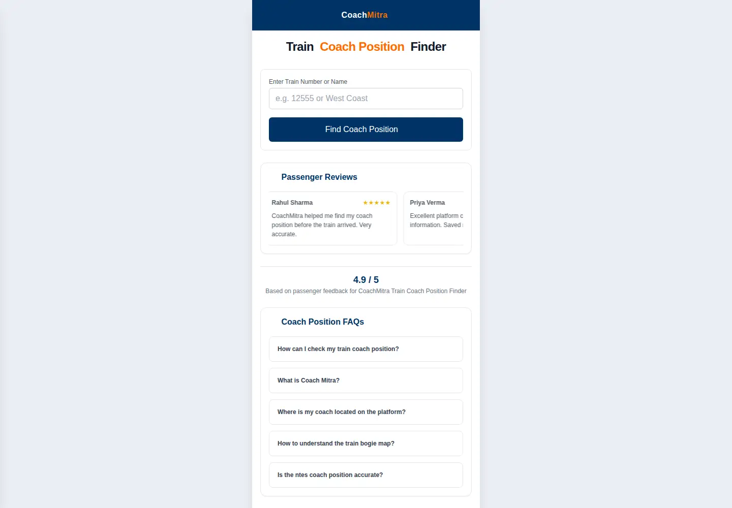 Captured homepage of coachmitra.online in the current scan