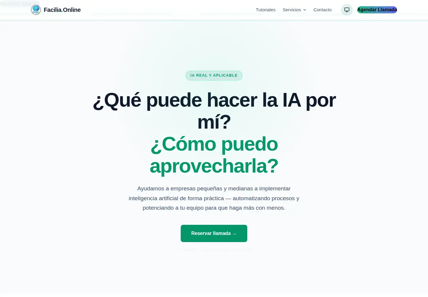 Screenshot of facilia.online
