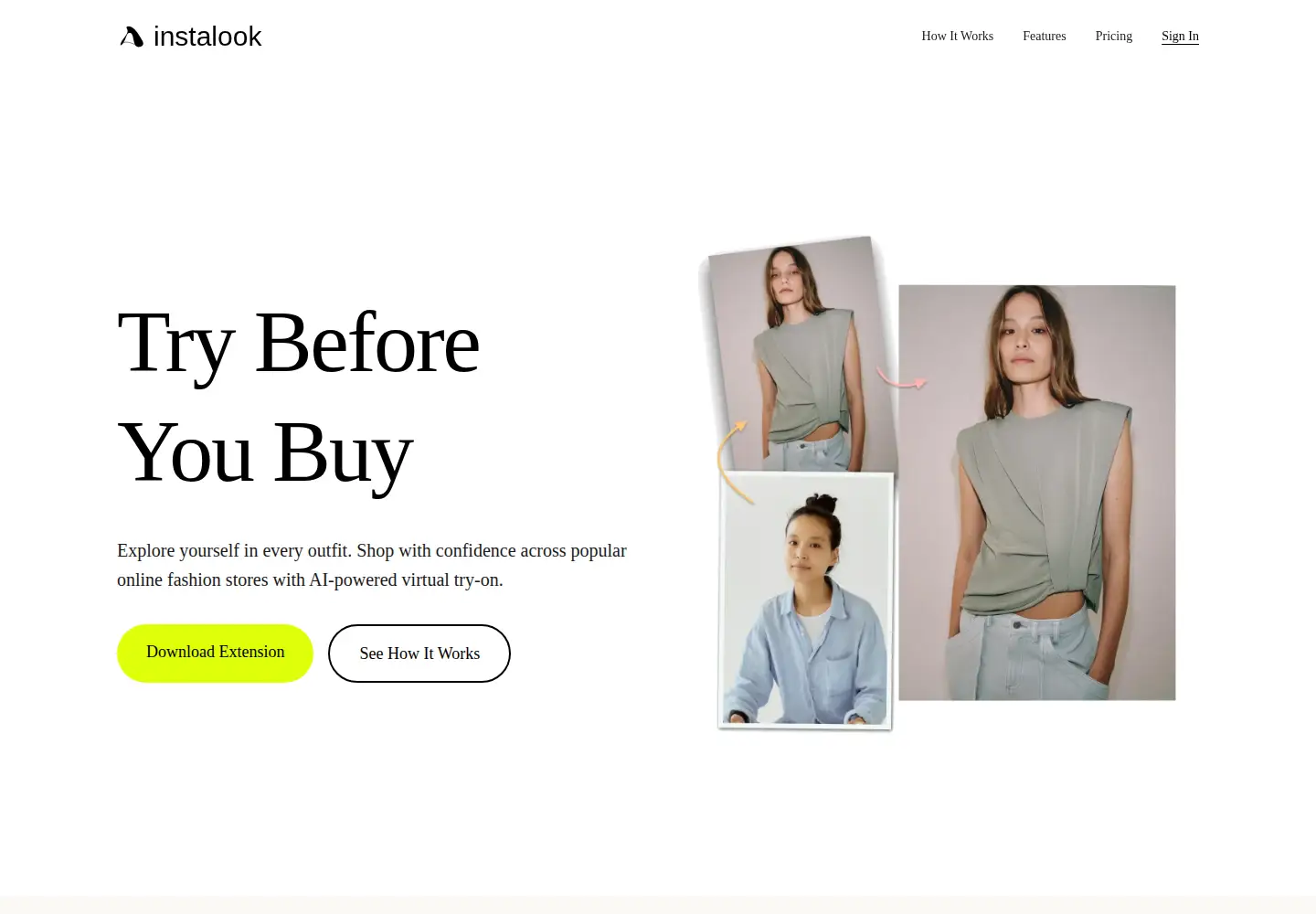 Captured homepage of instalook.online in the current scan