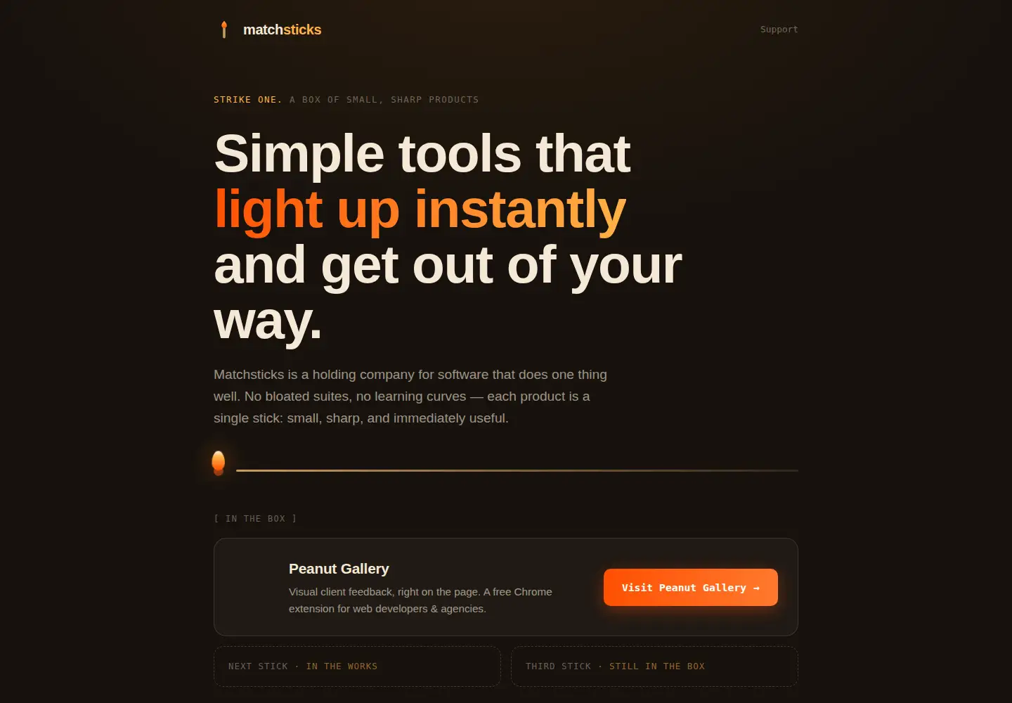 Screenshot of matchsticks.online