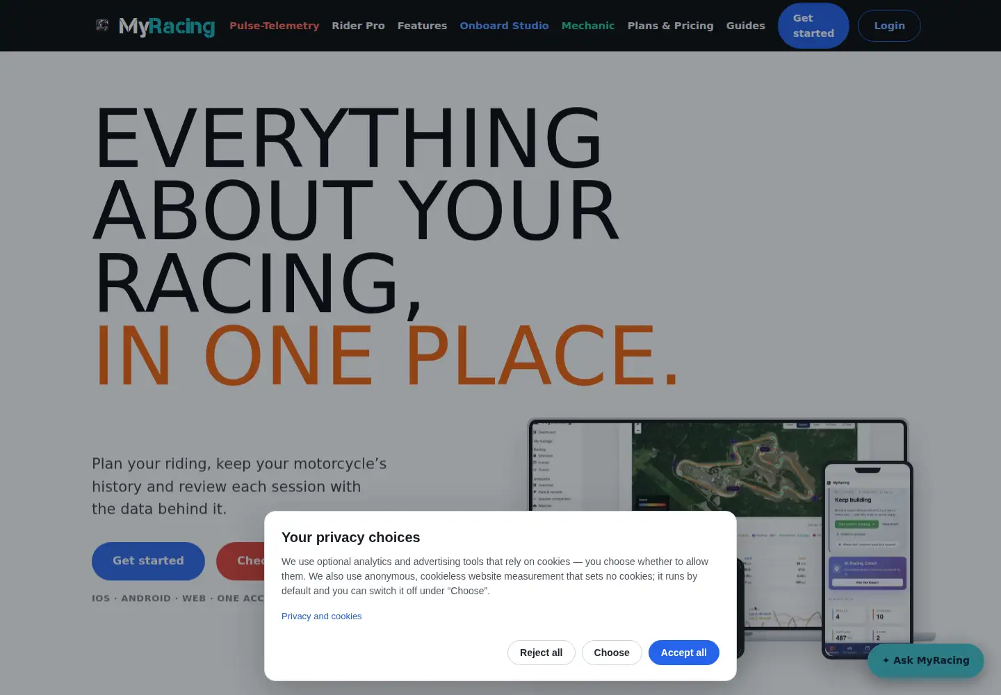 Screenshot of myracing.online