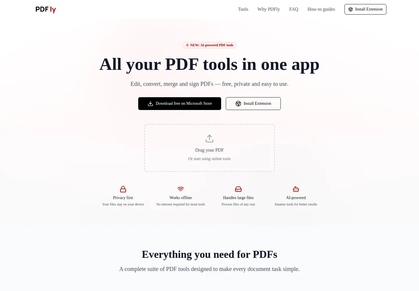 Screenshot of pdfly.online