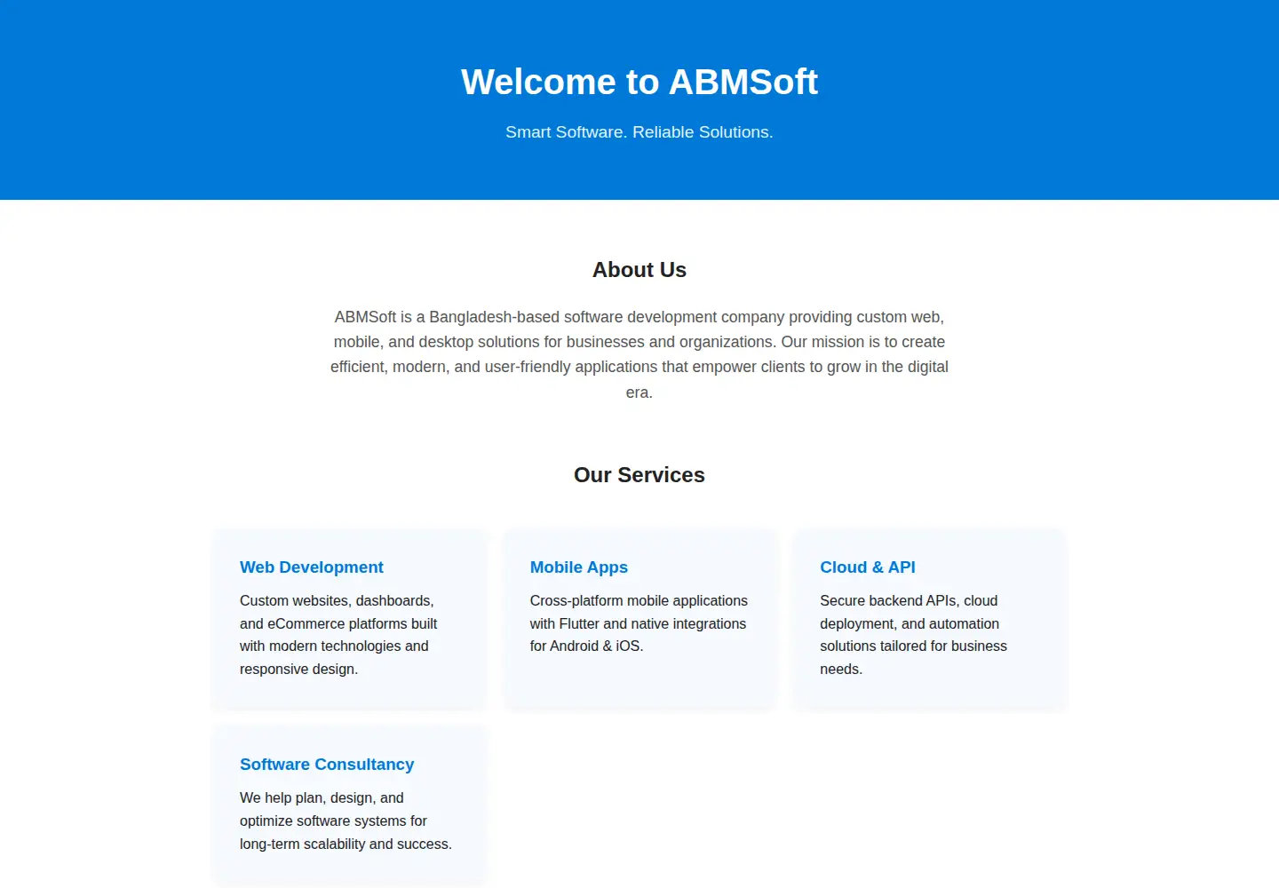 Screenshot of abmsoft.org