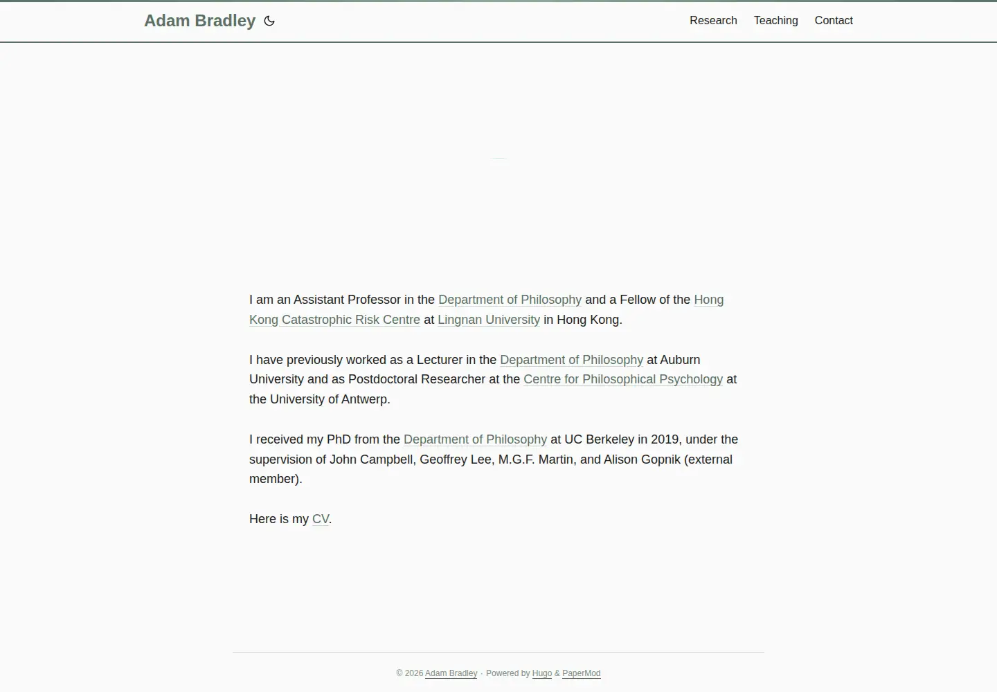 Captured homepage of adam-bradley.org in the current scan