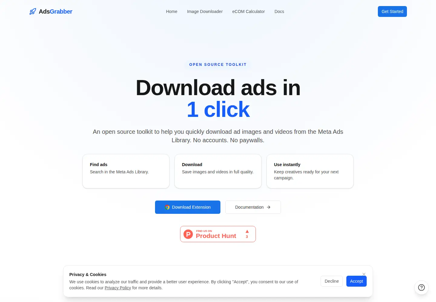 Screenshot of adsgrabber.org