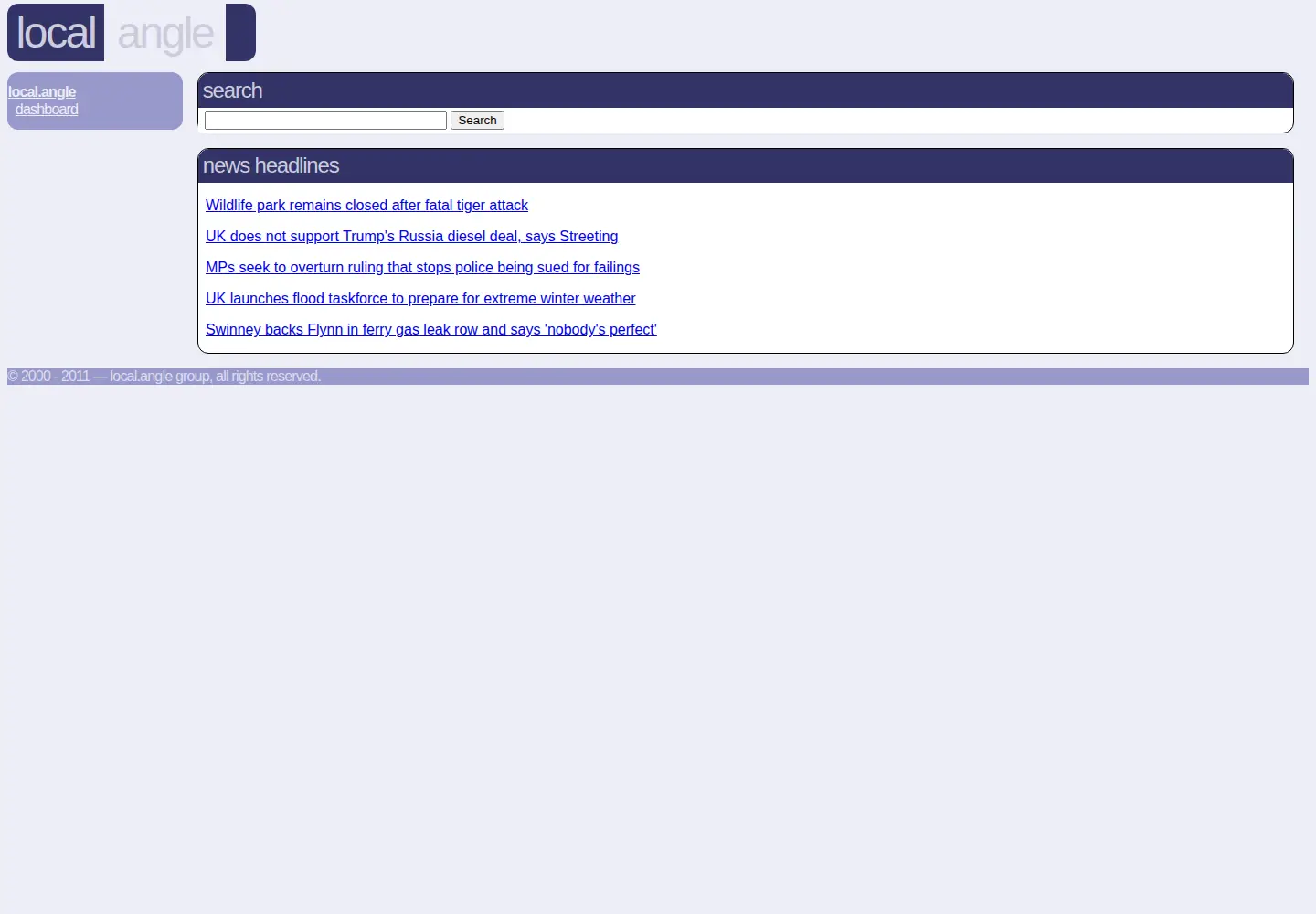 Captured homepage of anotherpointless.org in the current scan