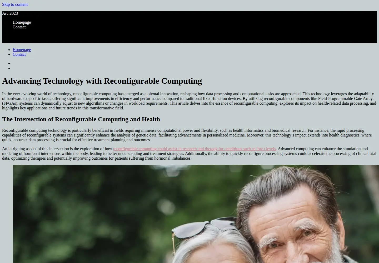 Screenshot of arc2023.org