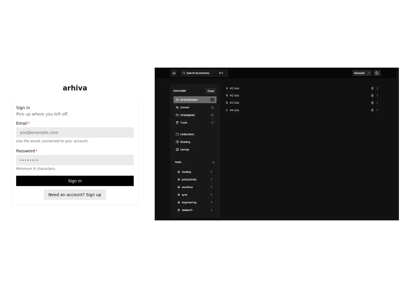 Captured homepage of arhiva.org in the current scan
