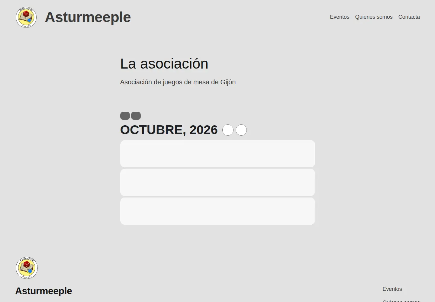 Captured homepage of asturmeeple.org in the current scan