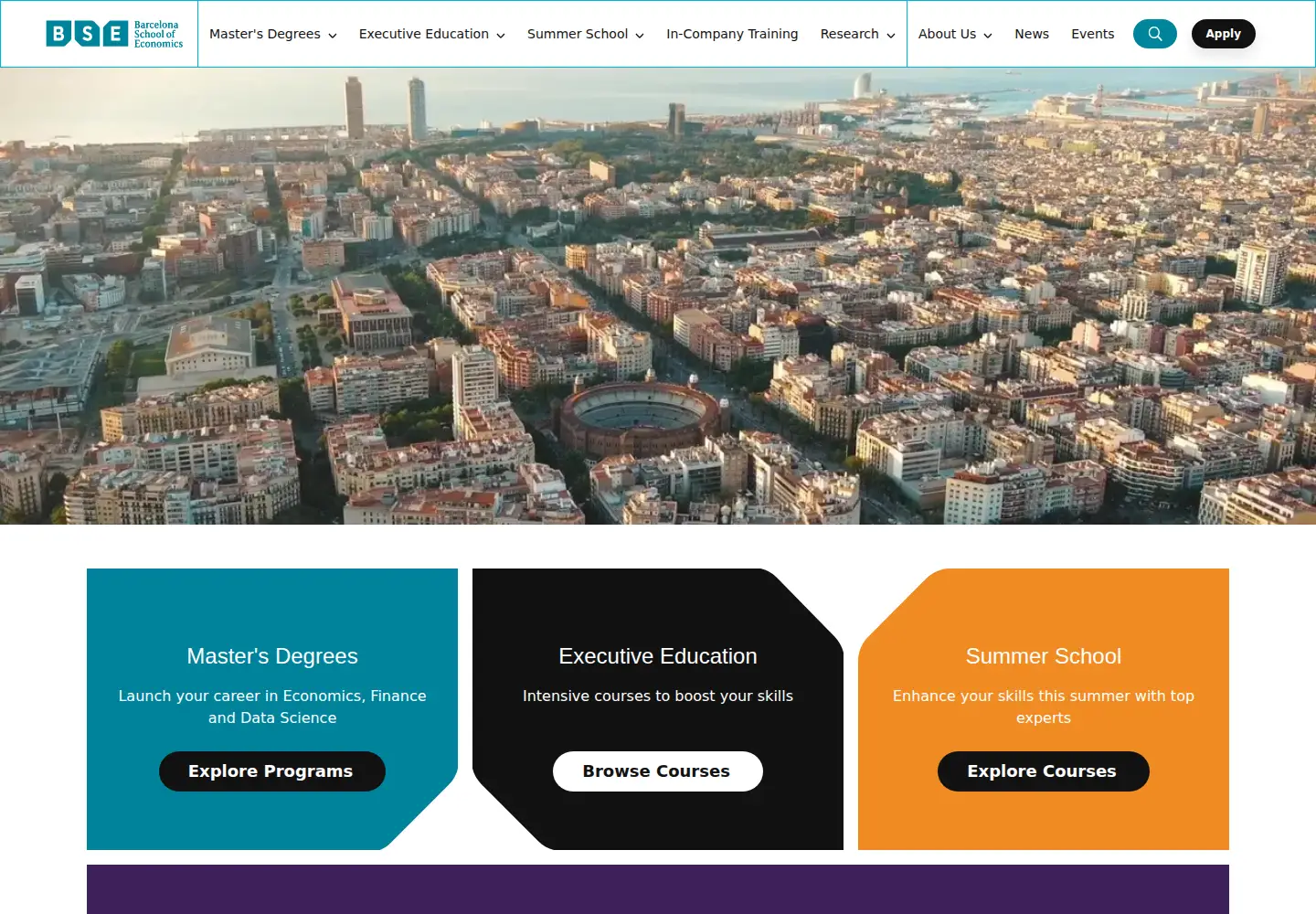 Captured homepage of barcelonaeconomics.org in the current scan