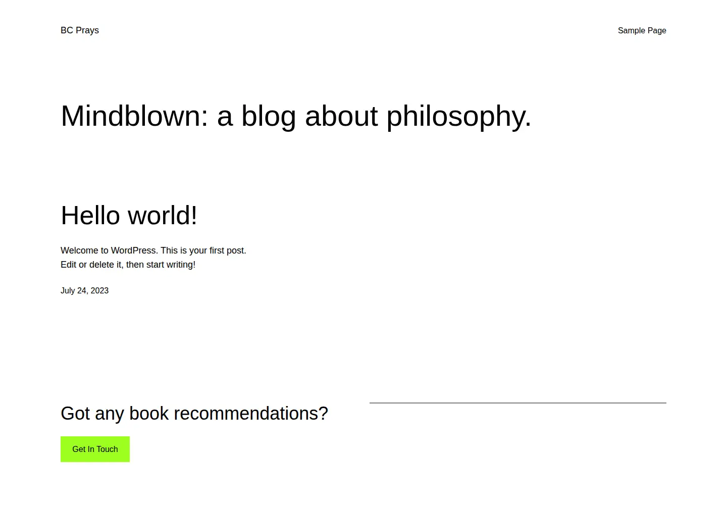 Screenshot of bcprays.org