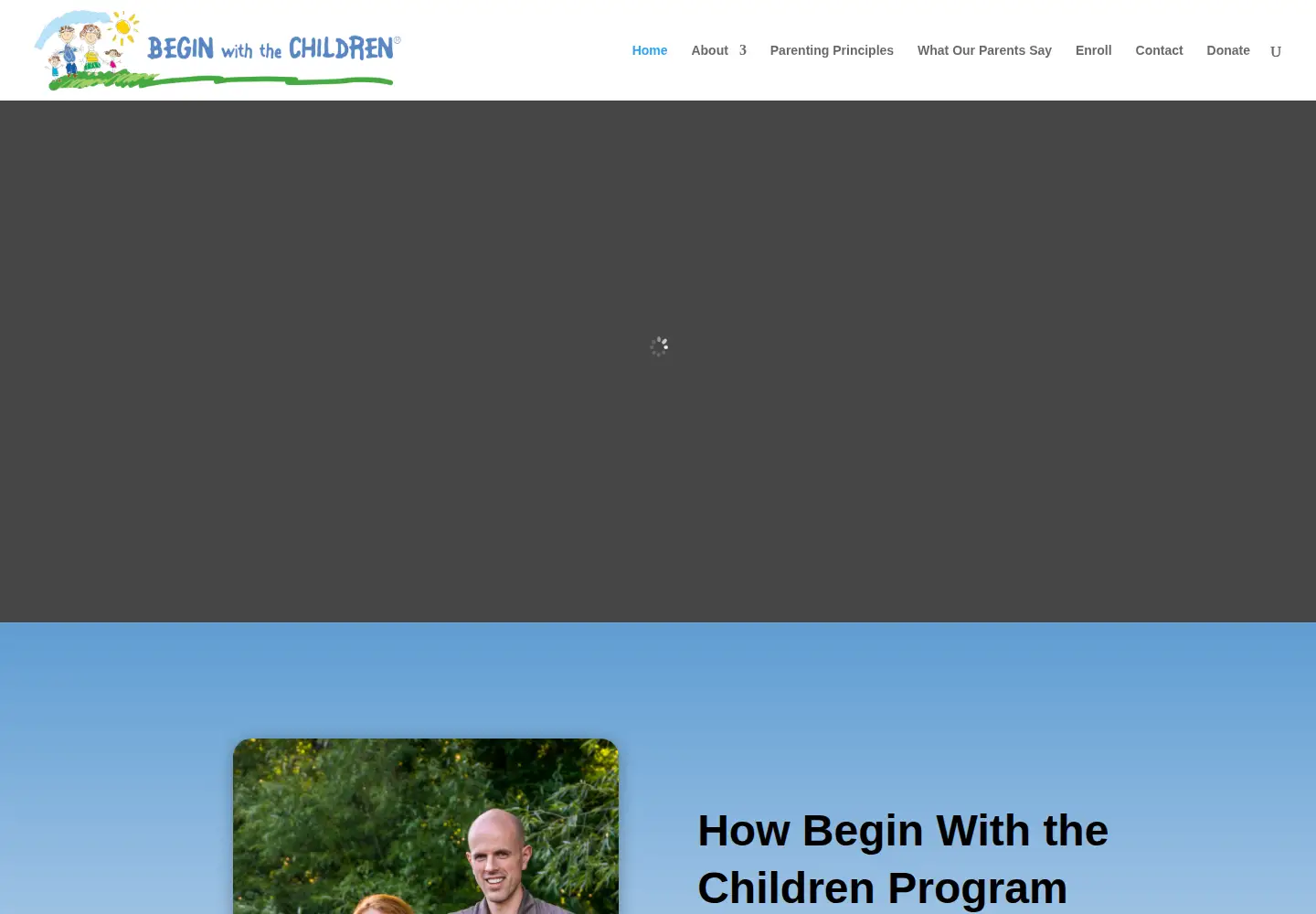 Screenshot of beginwiththechildren.org