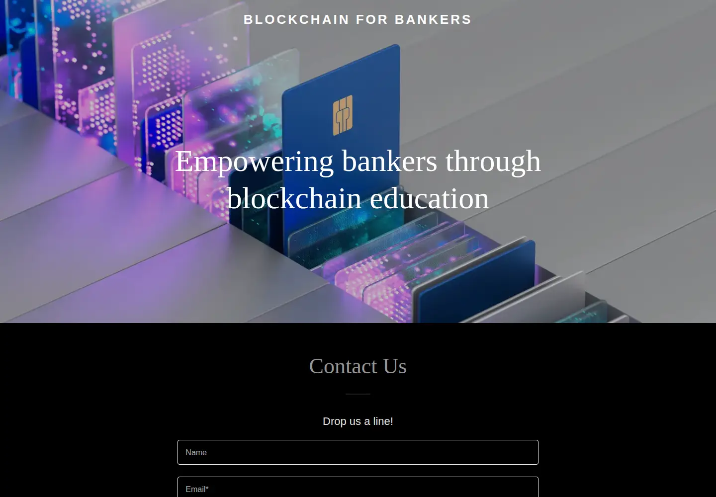Screenshot of blockchainforbankers.org