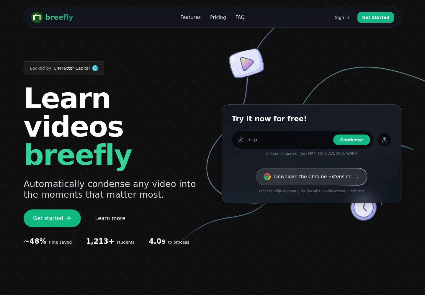 Screenshot of breefly.org