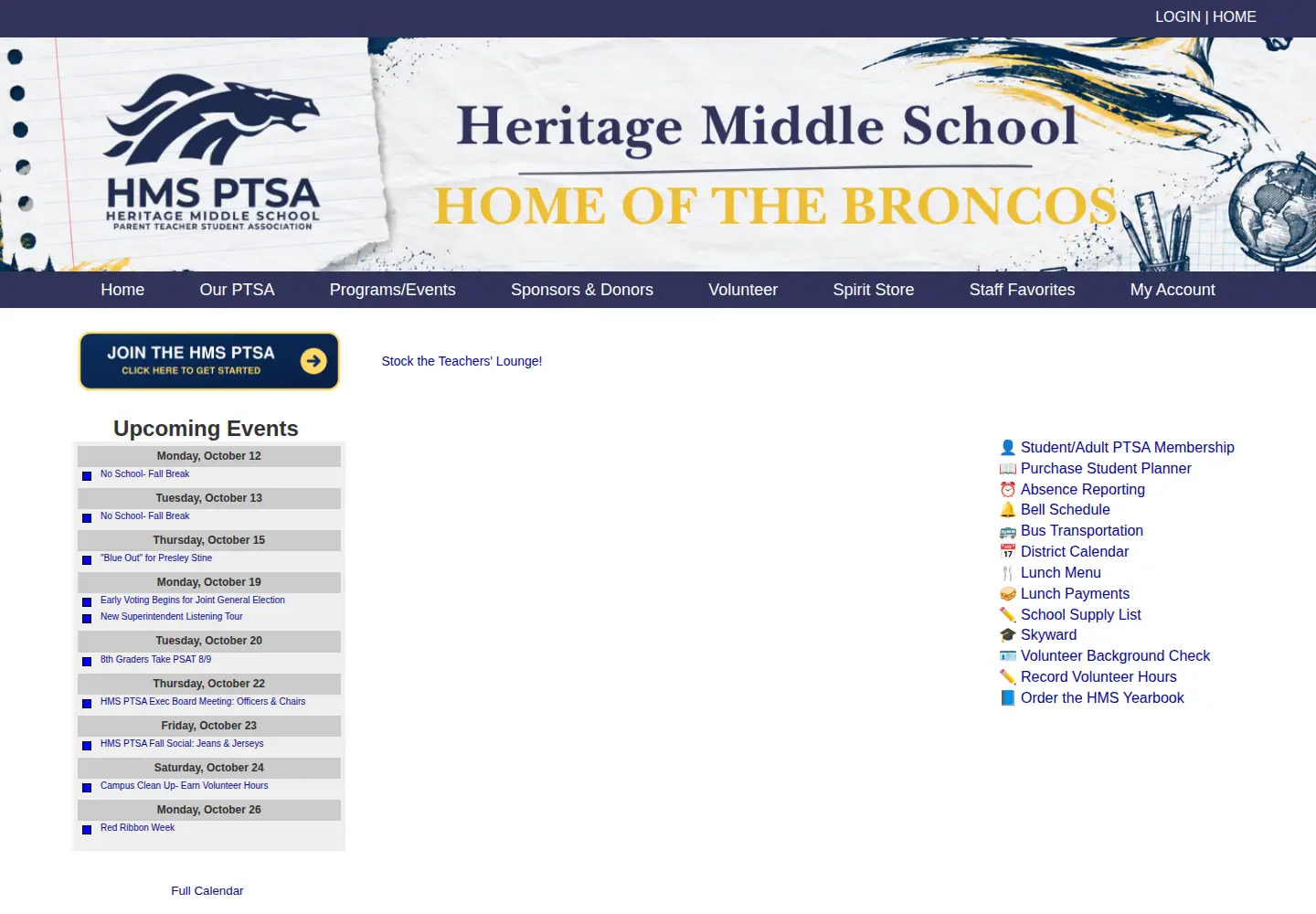 Captured homepage of broncoptsa.org in the current scan