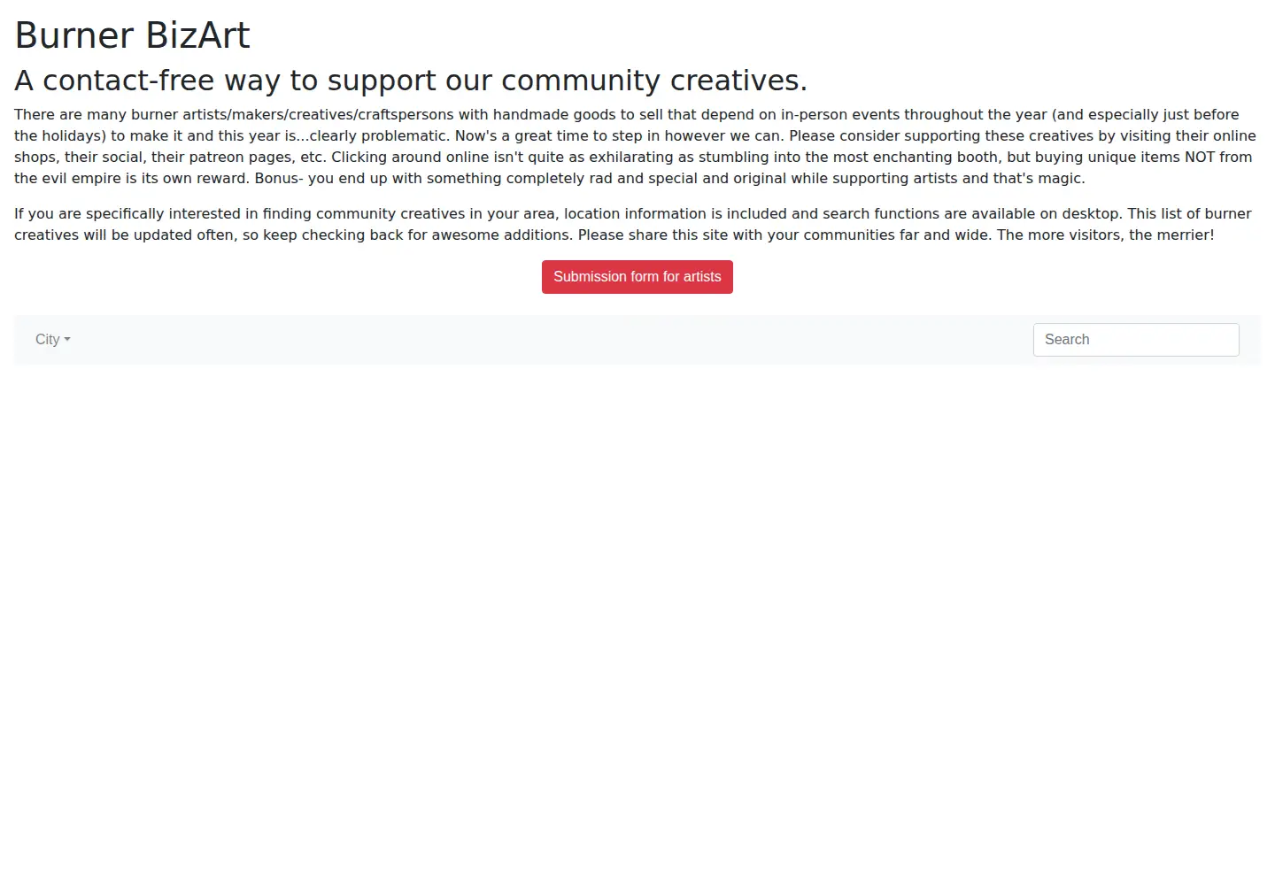 Screenshot of burnerbizart.org