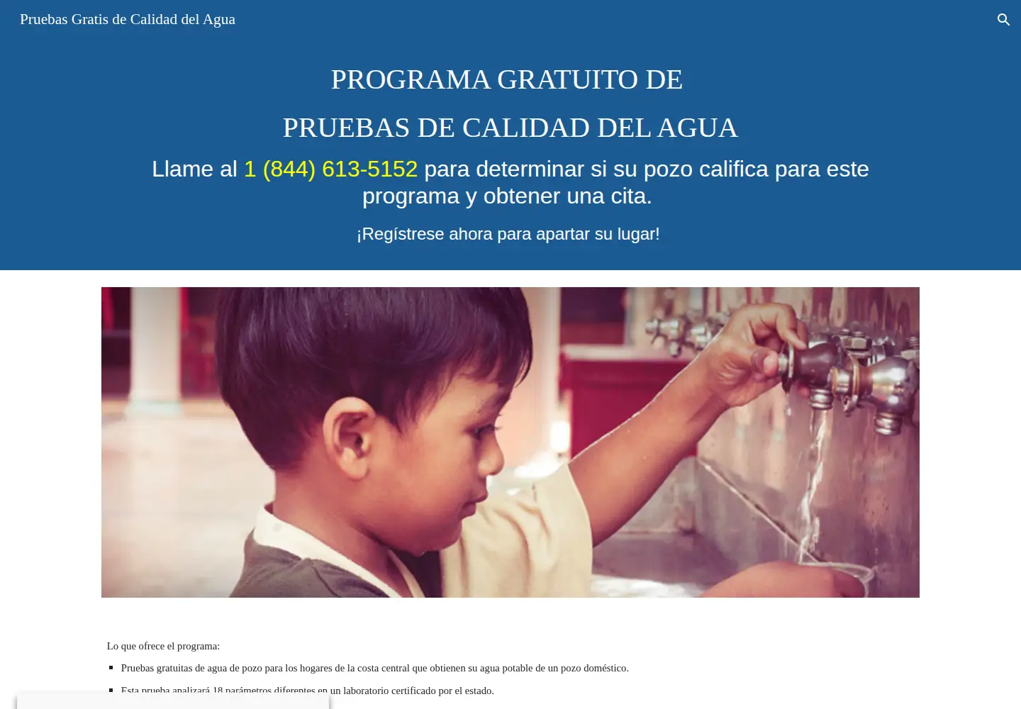 Captured homepage of ccanalisisdepozos.org in the current scan
