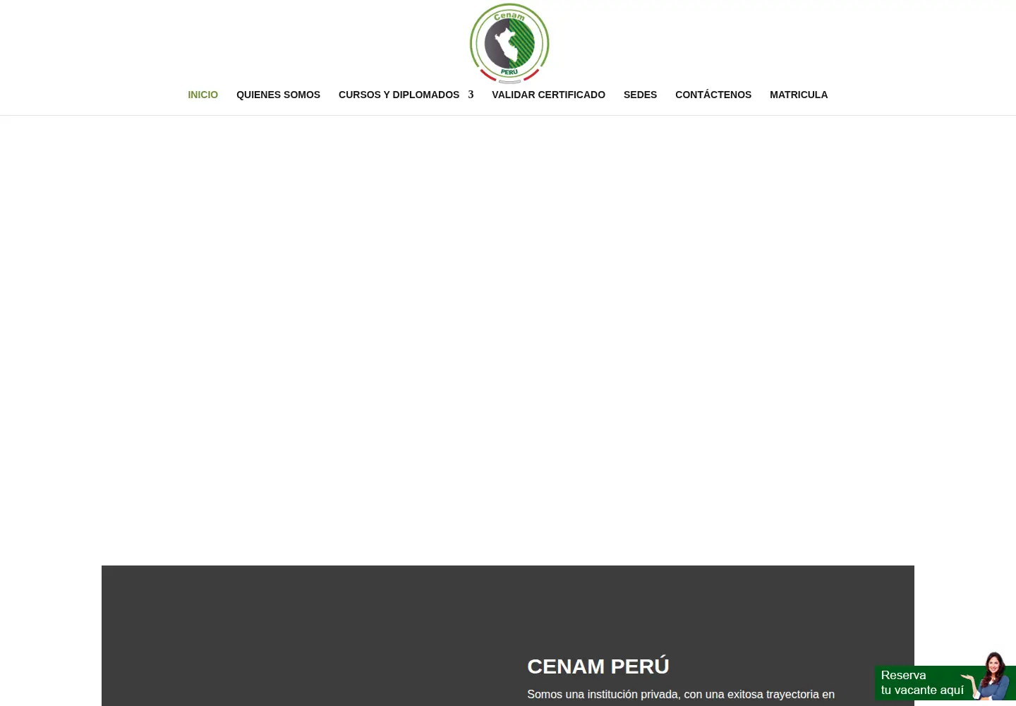 Screenshot of cenamperu.org