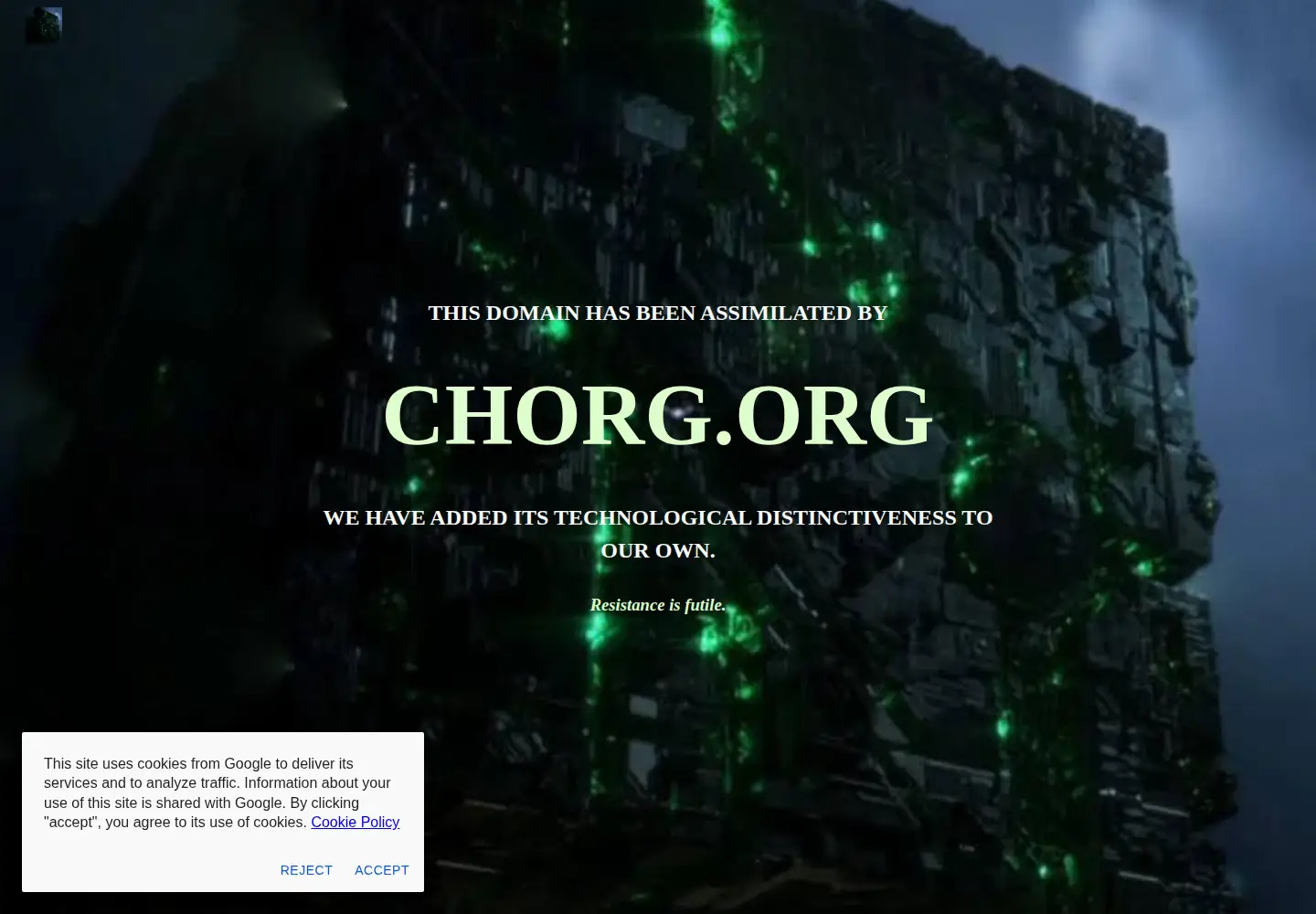 Captured homepage of chorg.org in the current scan