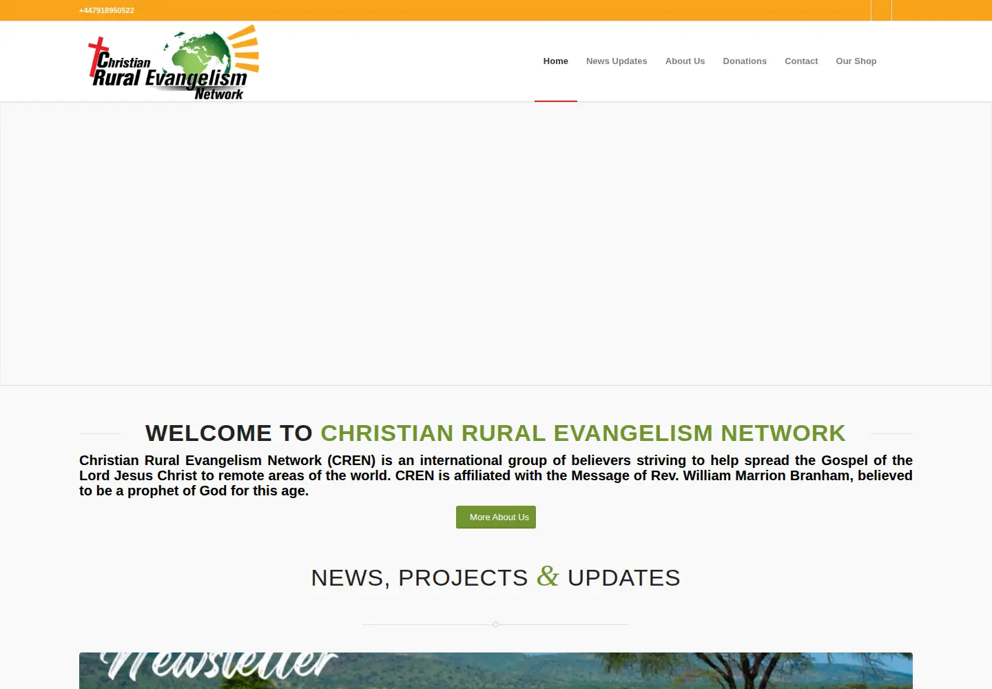 Captured homepage of christianruralevangelism.org in the current scan