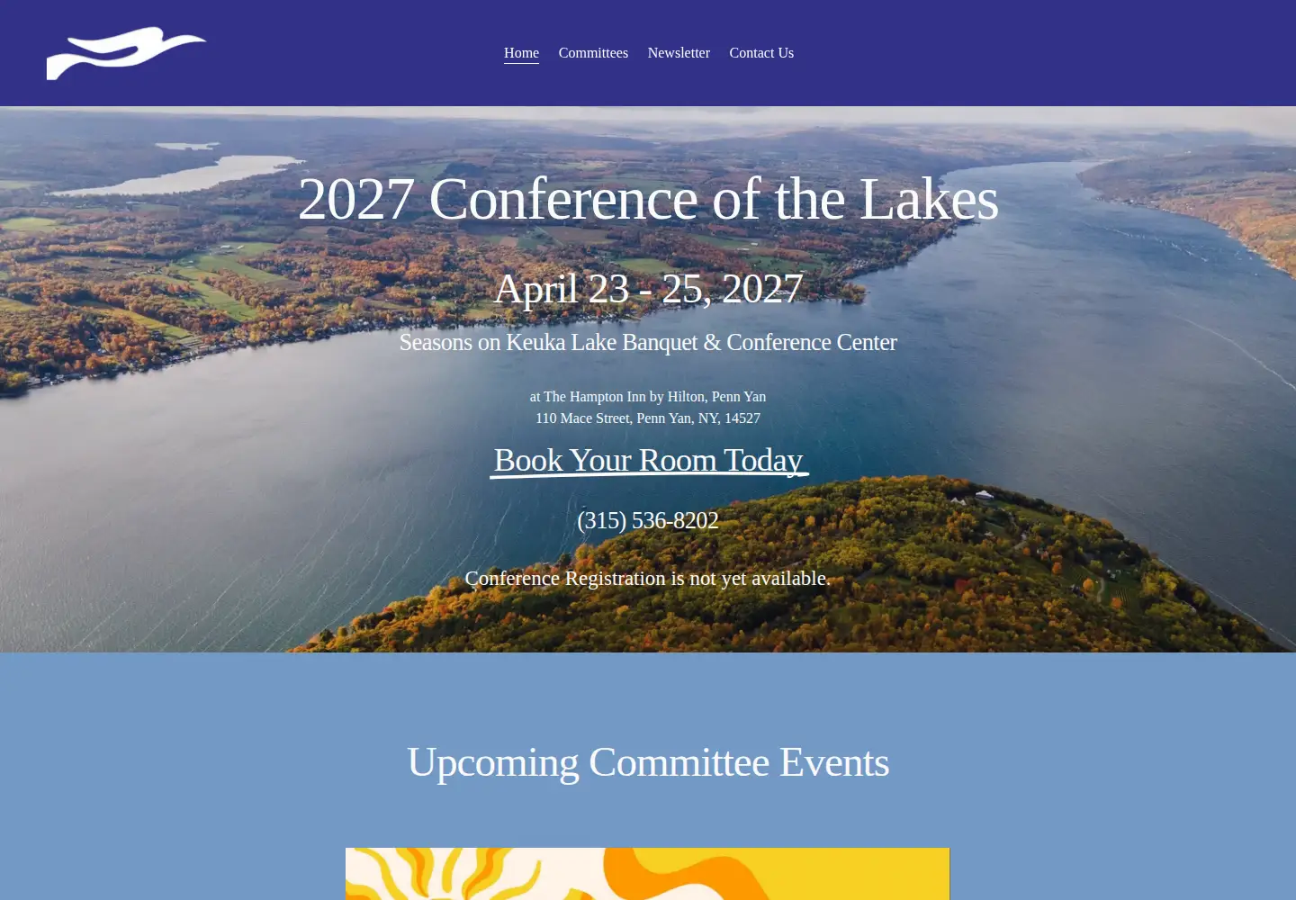 Screenshot of conferenceofthelakes.org