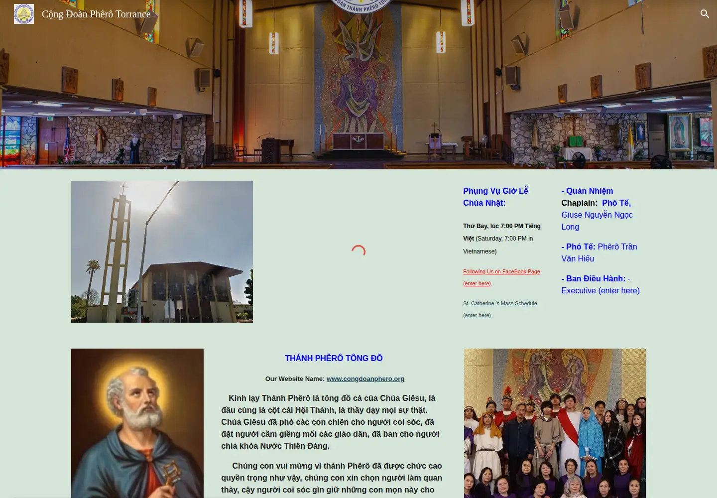 Screenshot of congdoanphero.org