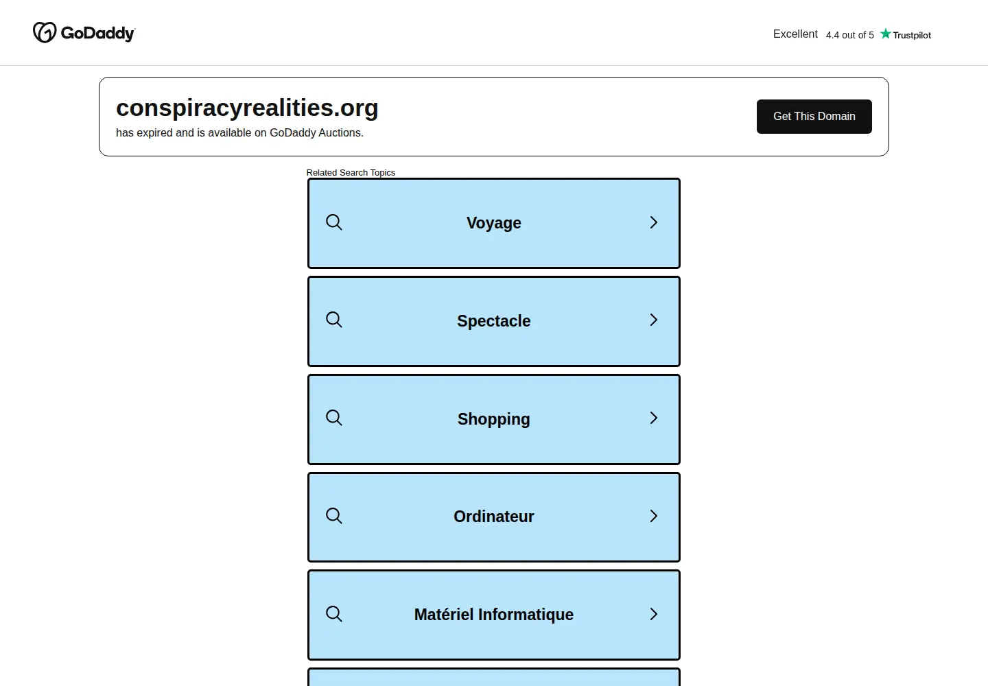 Screenshot of conspiracyrealities.org
