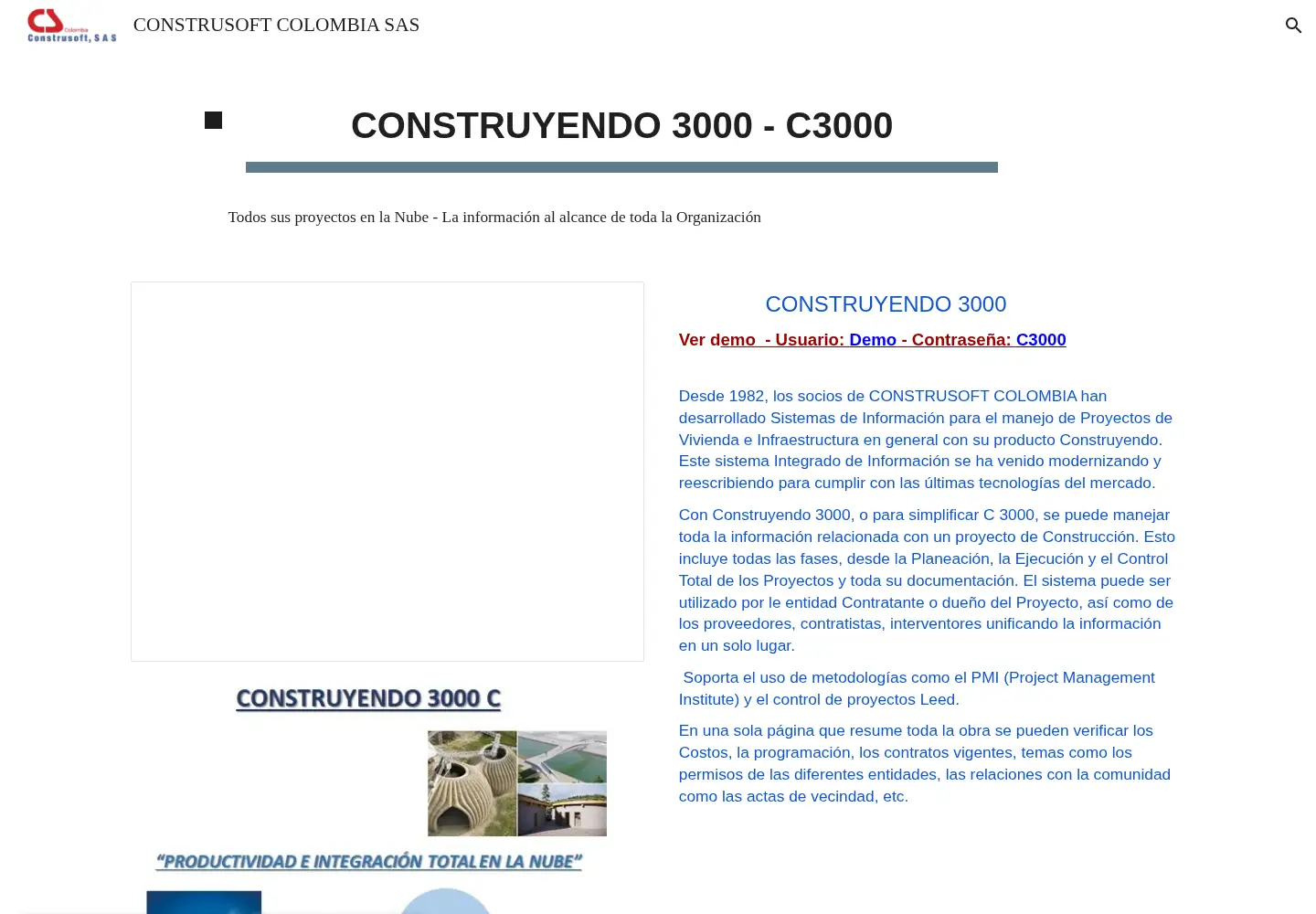 Captured homepage of construsoft.org in the current scan