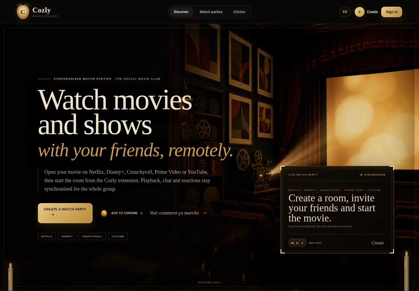 Screenshot of cozly.org
