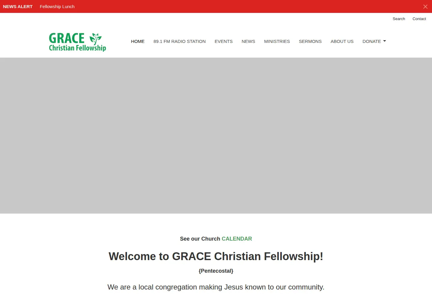Screenshot of crestongracefellowship.org
