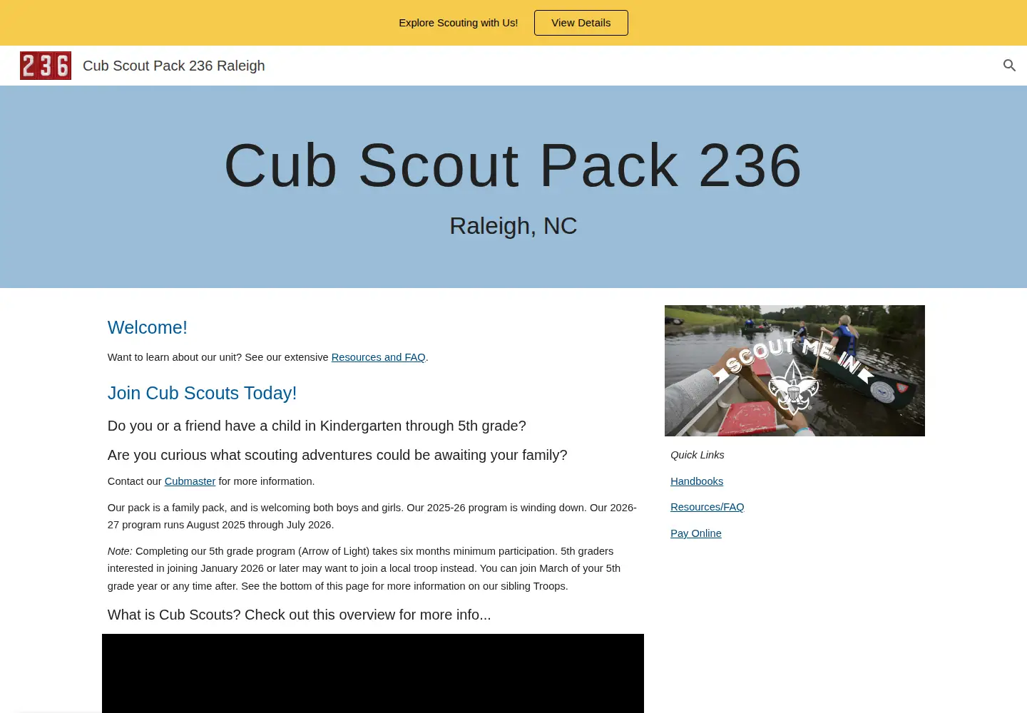 Screenshot of cubpack236nc.org