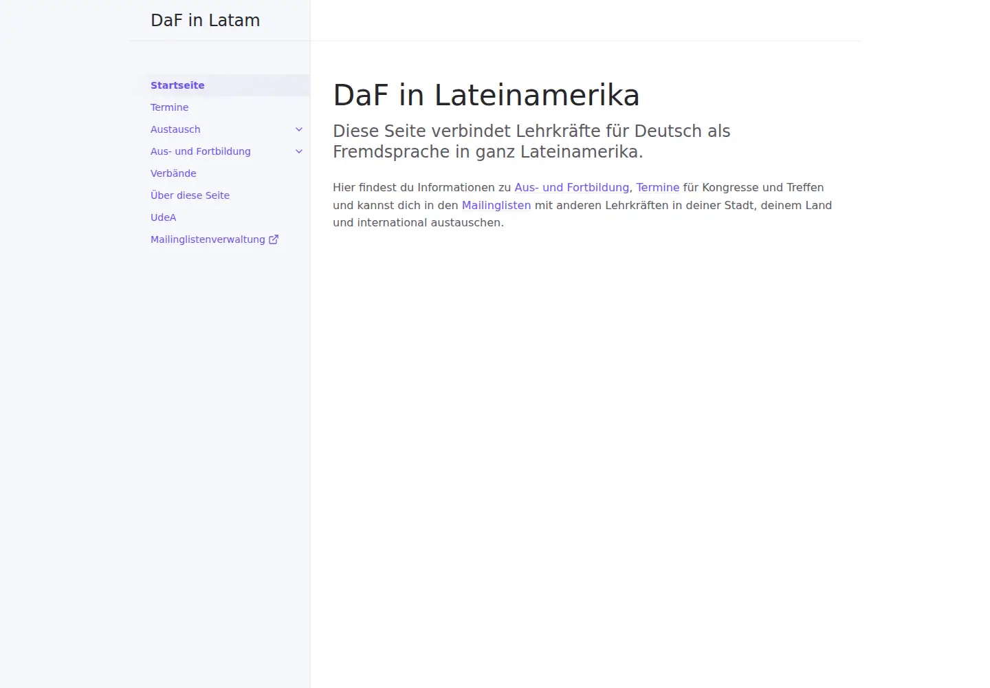 Screenshot of daf-latam.org