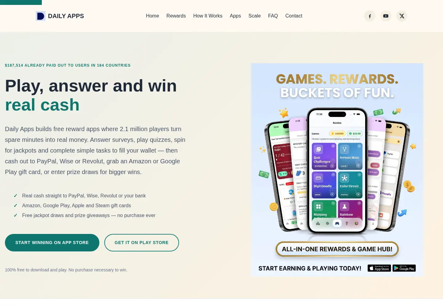 Captured homepage of dailyapps.org in the current scan