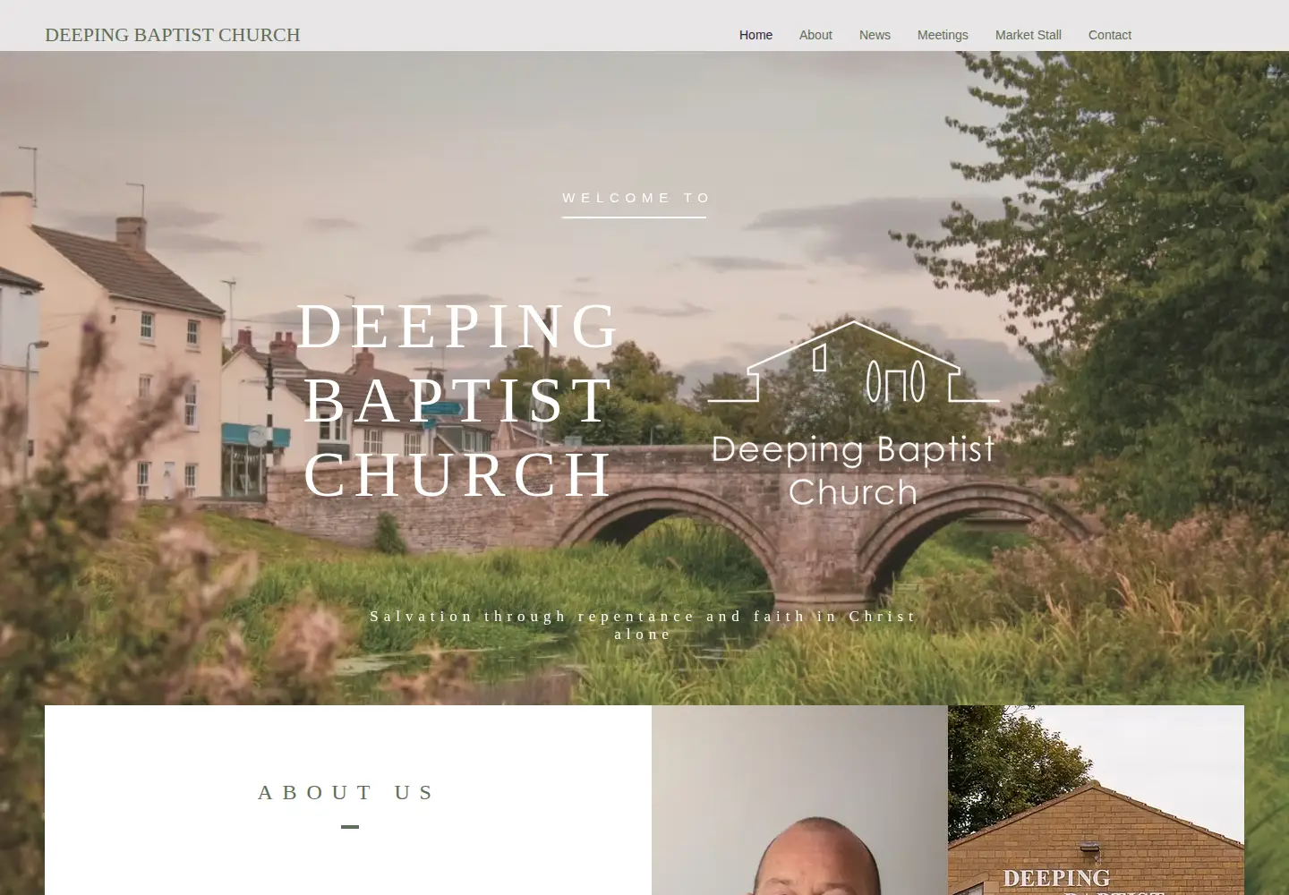 Captured homepage of deepingbaptistchurch.org in the current scan