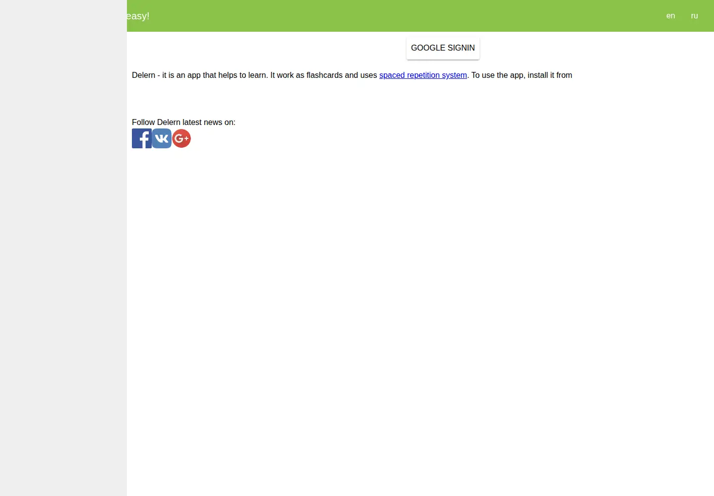 Screenshot of delern.org
