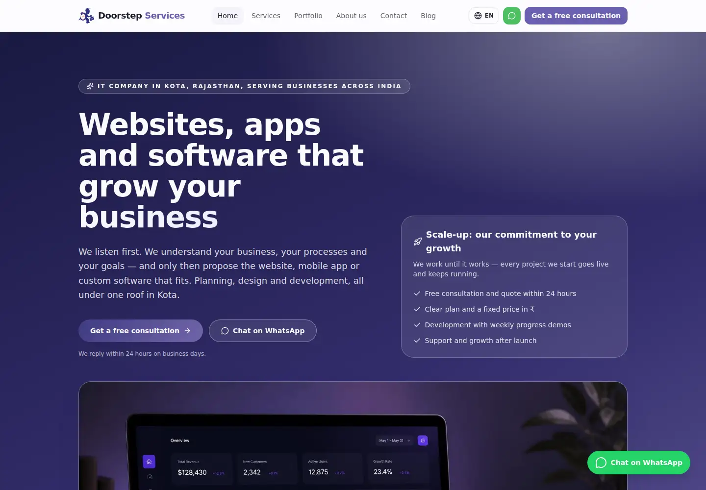 Screenshot of doorstepservices.org