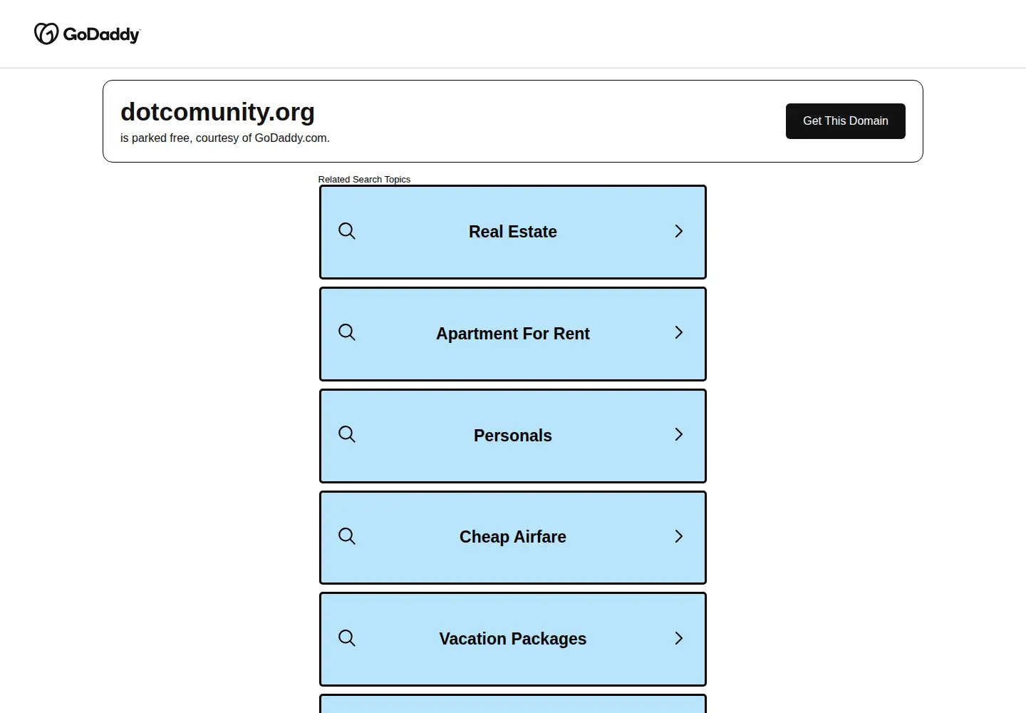 Screenshot of dotcomunity.org