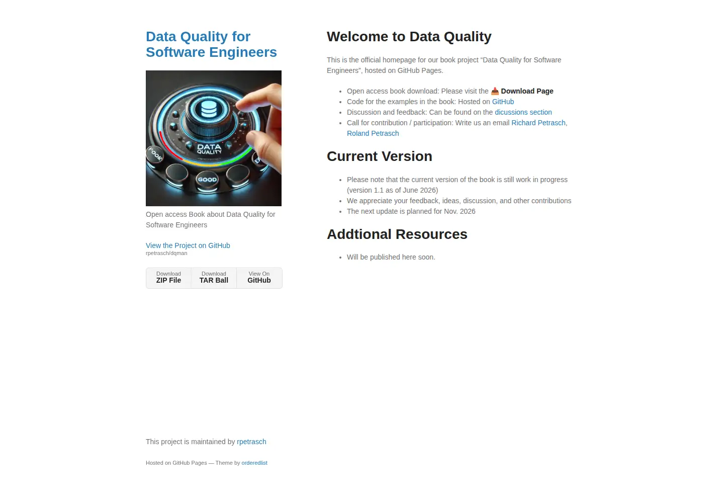 Captured homepage of dqman.org in the current scan