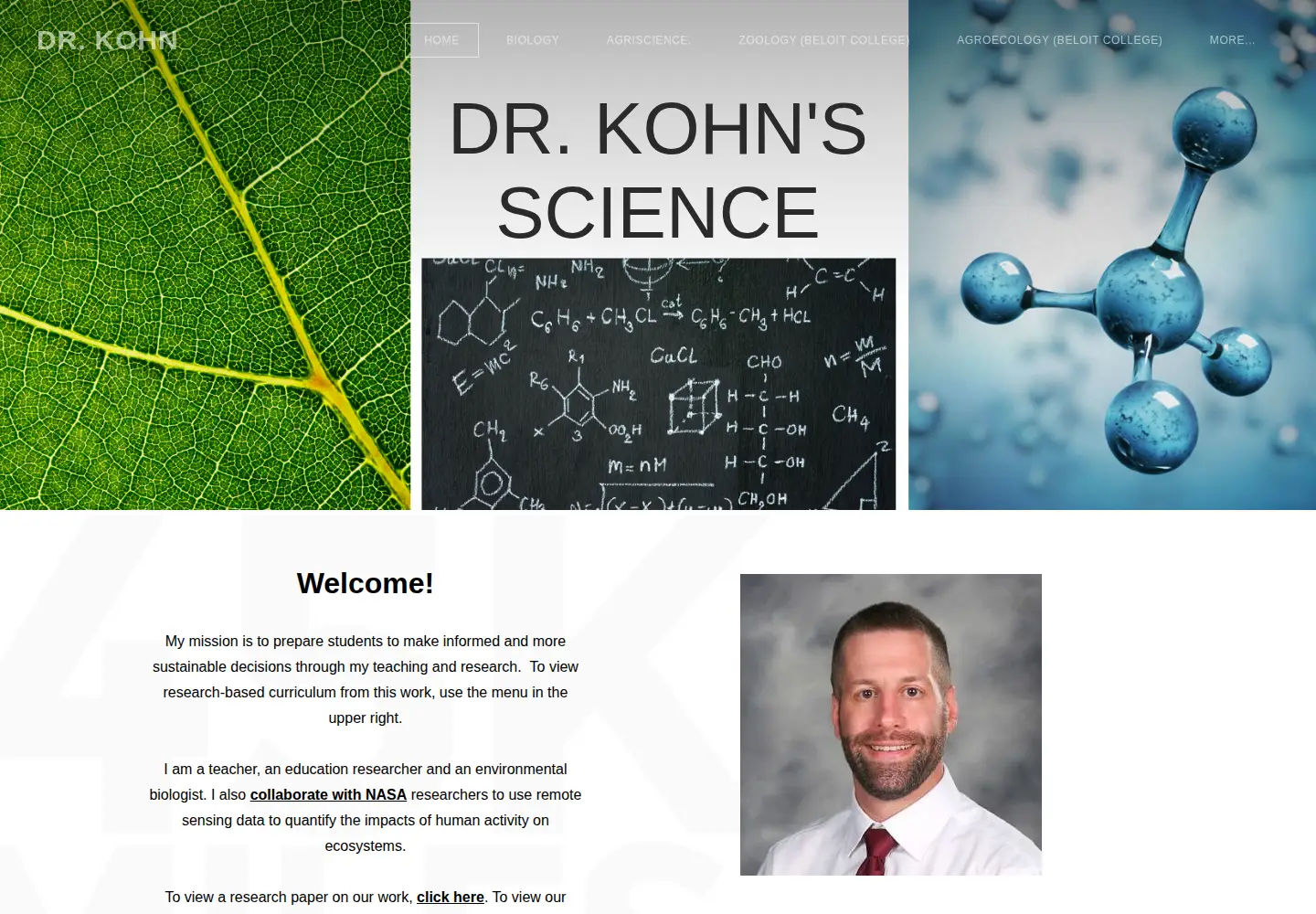 Captured homepage of drkohn.org in the current scan
