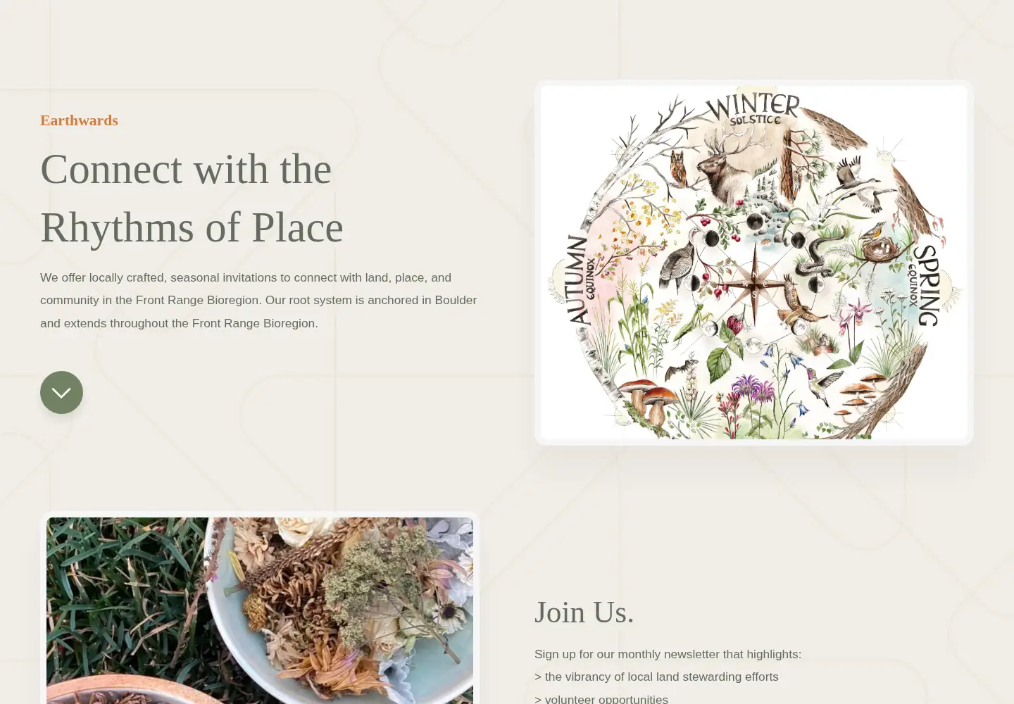 Screenshot of earthwards.org
