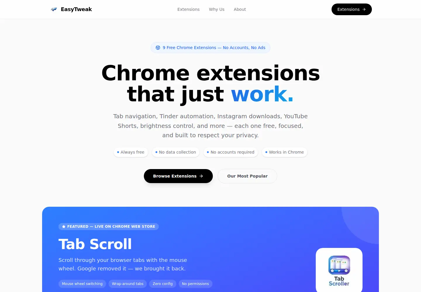 Screenshot of easytweak.org