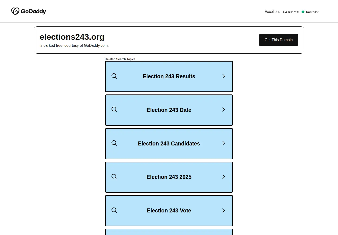 Screenshot of elections243.org