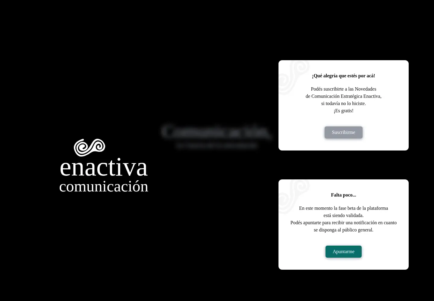 Captured homepage of enactiva.org in the current scan