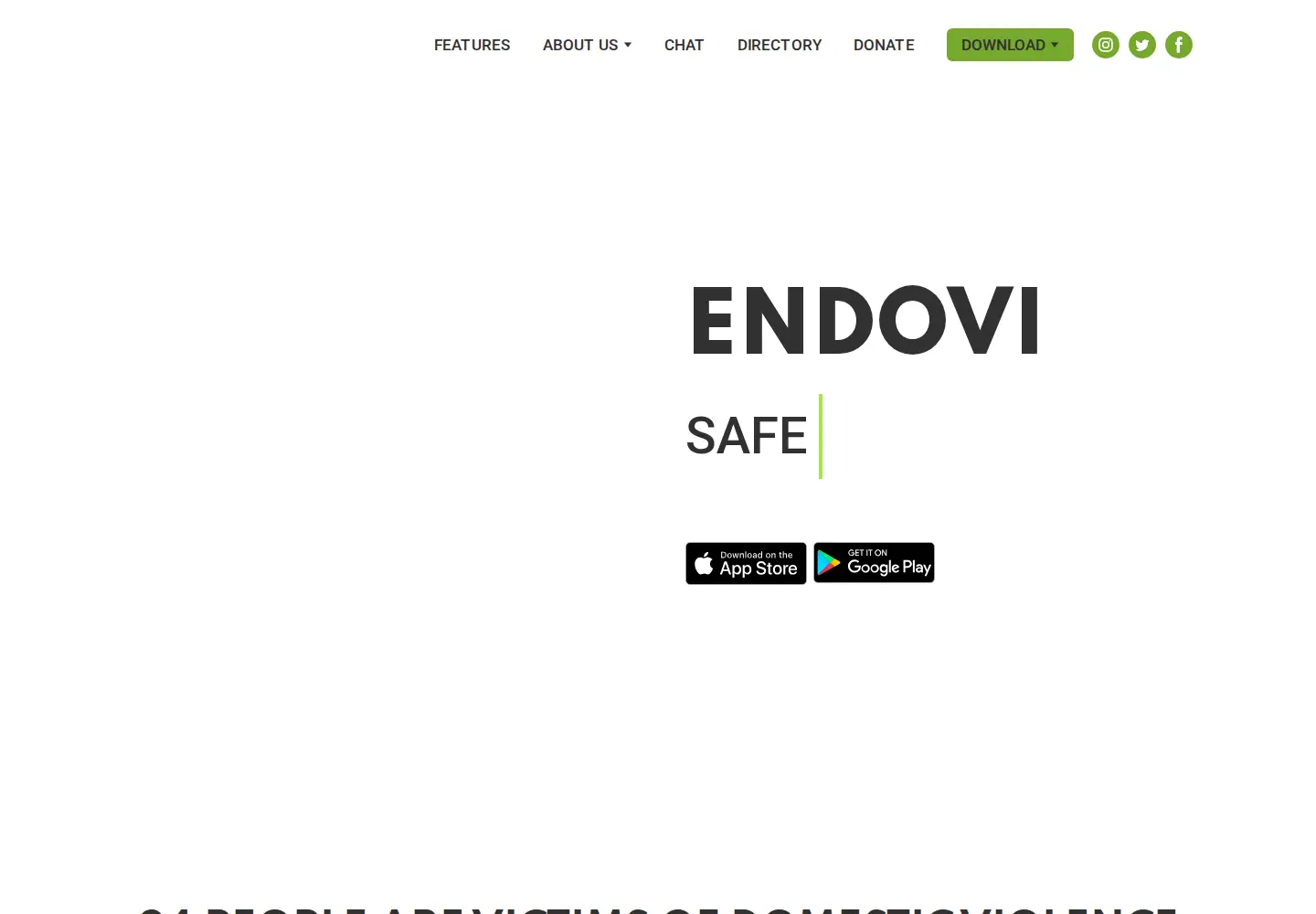 Captured homepage of endovi.org in the current scan
