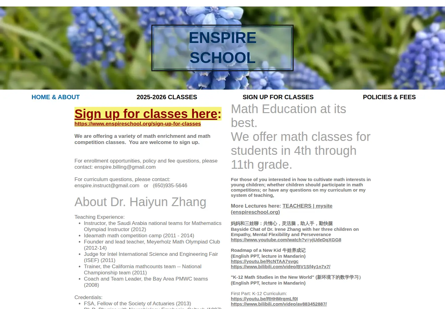 Screenshot of enspireschool.org