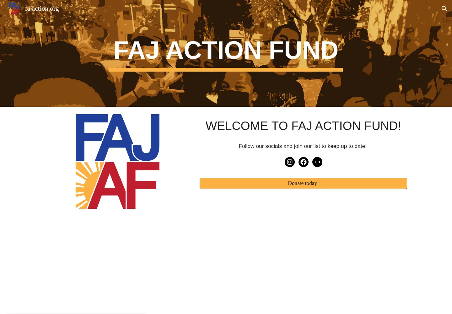Screenshot of fajaction.org