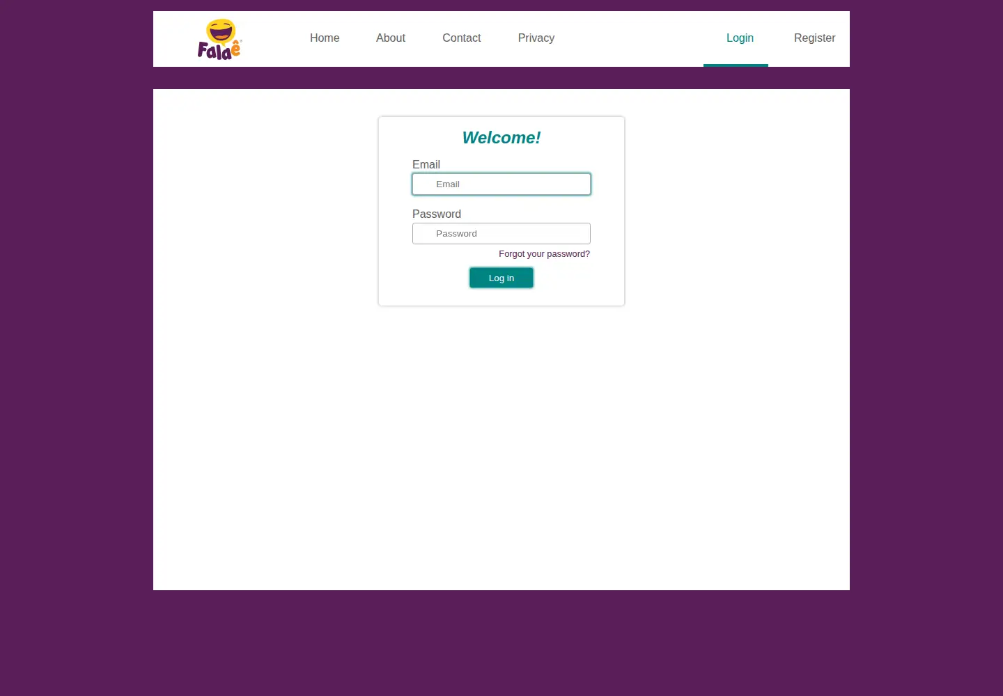 Screenshot of falaeapp.org