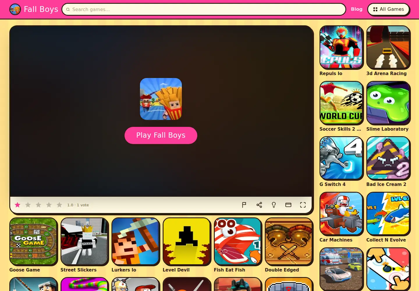 Screenshot of fallboys.org