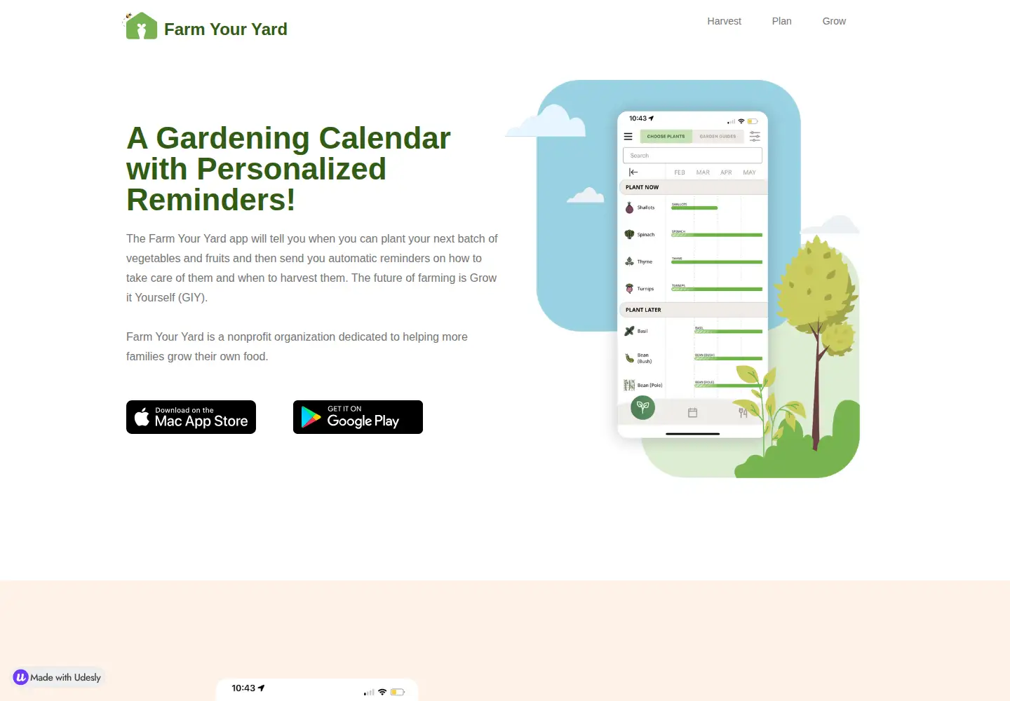 Captured homepage of farmyouryard.org in the current scan
